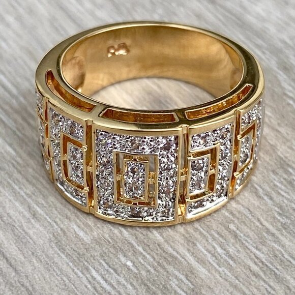 Premier Designs Beautiful Pavé Set Cubic Zirconia "CODE" Statement Ring - Size 7 - Picture 5 of 5
